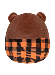 Squishmallows 7.5-inch Omar Bear with Plaid Jacket, Brown