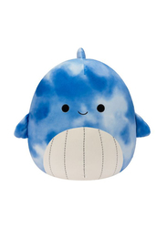 Squishmallows 14-inch Samir Tie-Dye Whale Toy, Blue