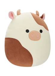 Squishmallows 12-inch Medium Plush Ronnie Cow, Brown/White