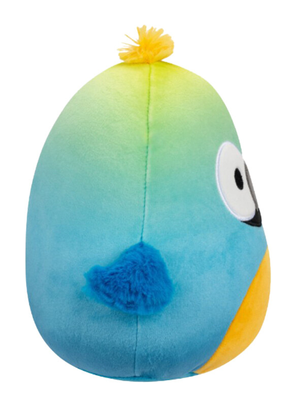 Squishmallows 7.5-inch Little Plush Baptise Macaw, Blue/Yellow