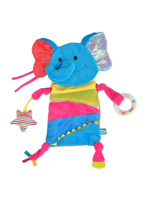 

Fiesta Crafts 1-Piece Elephant Play Blankie, Multicolour