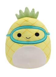 Squishmallows 7.5-inch Maui Pineapple with Scuba Mask Toy, Yellow