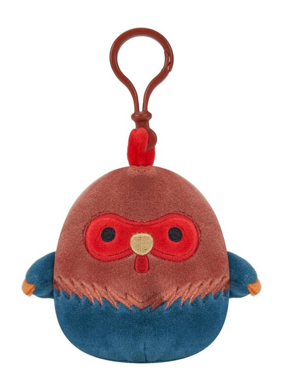

Squishmallows 3.5-inch Reed Rooster TBD Clip-On Toy, Red/Blue