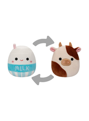 Squishmallows 5-inch Little Plush Flipamallows Ronnie & Melly Cow with Milk Carton Flipamallow, Multicolour