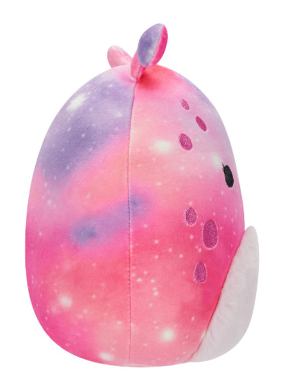 Squishmallows 7.5-inch Little Plush Loraly Winking Alien with Fuzzy Belly, Pink/Purple