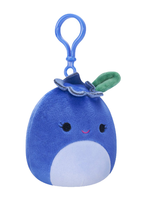 Squishmallows 3.5-inch Little Plush Clip-on Bluby Blueberry, Multicolour
