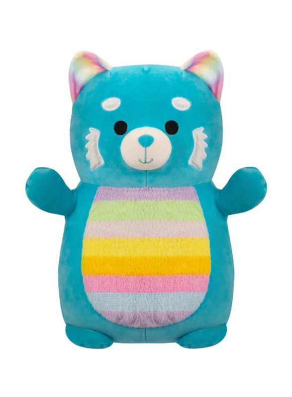 Squishmallows 14-inch Vanessa Panda with Rainbow Belly Hugmee Large Plush Toy, Teal