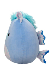 Squishmallows 12-inch Romano Hippocampus with Iridescent Belly Toy, Blue