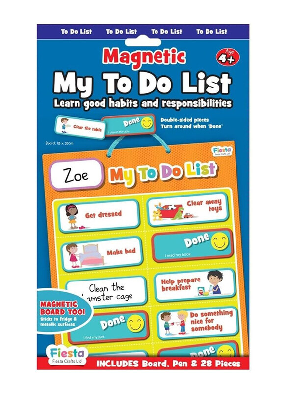 

Fiesta Crafts Magnetic My To Do List Kit, 28 Pieces, Ages 4+
