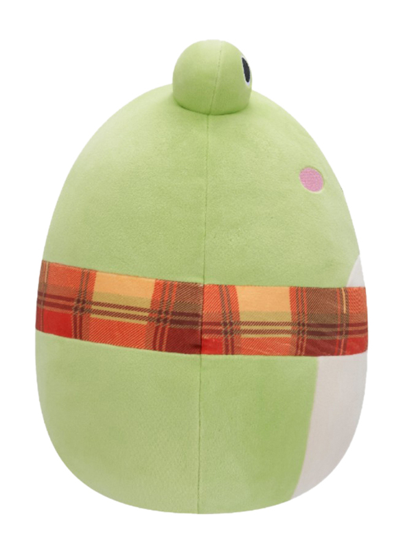 Squishmallows 12-inch Medium Plush Wendy Frog with Plaid Scarf, Green