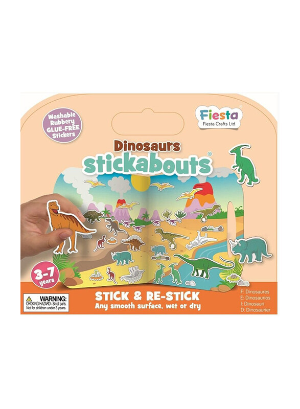 

Fiesta Crafts Dinosaurs Stickabouts, Ages 3+