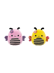 Squishmallows 2-Piece 7.5" Sunny the Yellow Bumblebee + Leonie the Pink Bumblebee Plush Toy Set