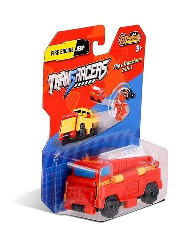 

Transracers 2-In-1 Special Vehicle Fire Engine & Jeep, Ages 2+