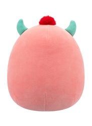 Squishmallows 3.5" Clip-On Willett Peach Monster with Striped Belly and Heart Eye Little Plush Toy