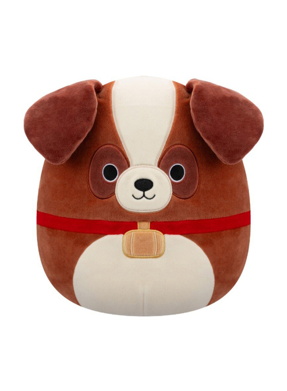 Squishmallows 7.5-inch Sassafras St. Bernard with Neck Barrel Little Plush Toy, Brown