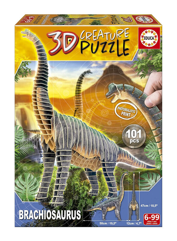 

Educa 101-Piece Branchiosaurus 3D Creature Puzzle, Ages 3+, Multicolour