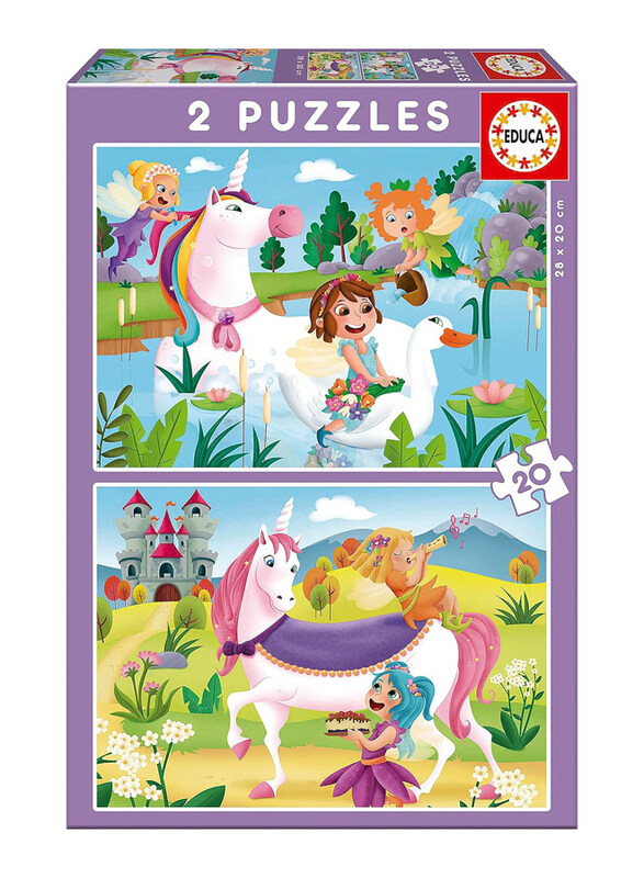 

Educa 40-Piece Unicorns & Fairies Puzzle, Ages 3+, Multicolour