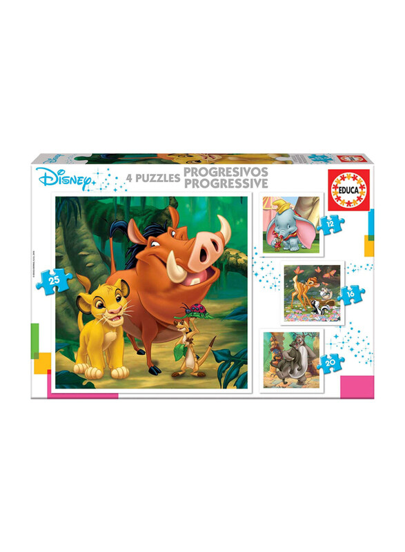 

Educa Progressive Puzzle Disney Animals, 25 Pieces, Multicolour