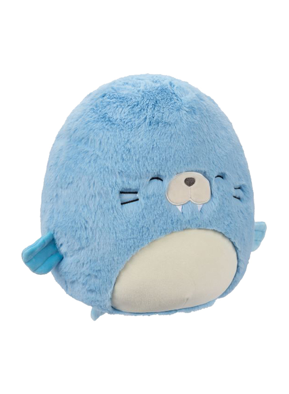 Squishmallows 12-inch Harvey Walrus Fuzzamallow Toy, Blue