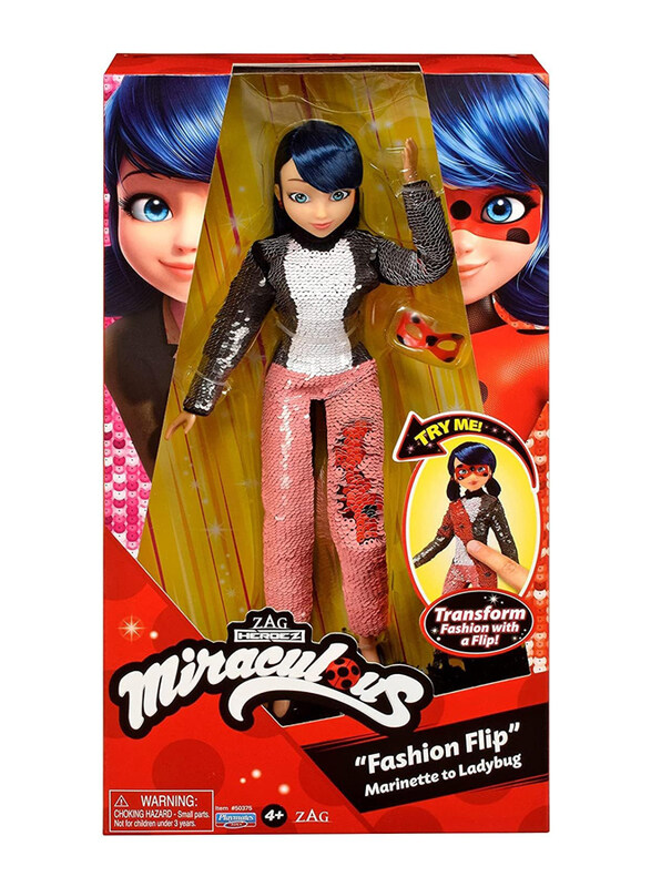 

Miraculous Fashion Flip Marinette To Ladybug, Ages 4+