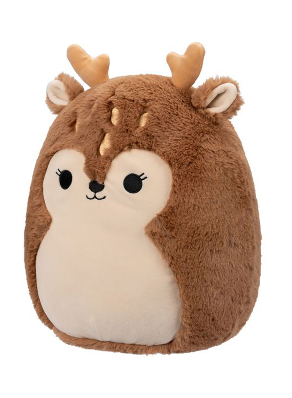 Squishmallows 12-inch Dawn Fawn Fuzzamallow Toy, Brown