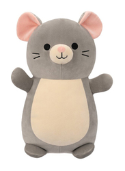 Squishmallows 14-inch Misty Mouse Hugmee Large Plush Toy, Grey