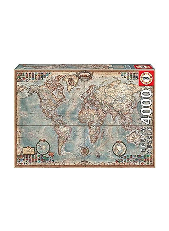 

Educa Historic World Map Puzzle, 4000 Pieces, Multicolour