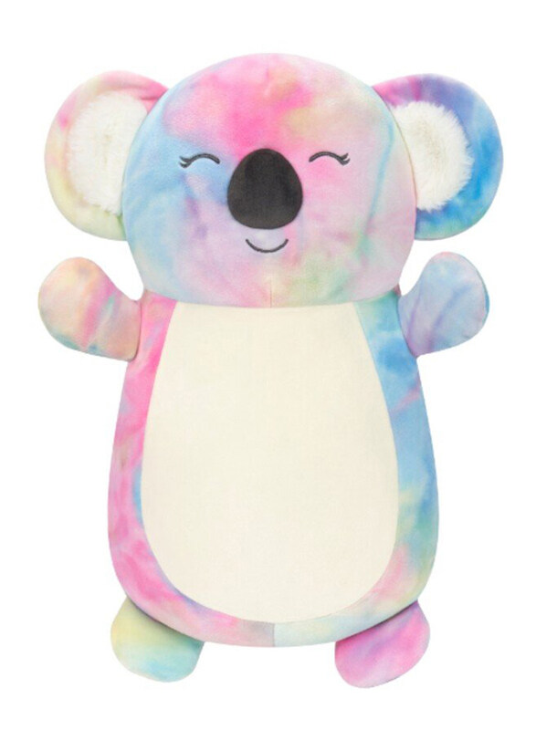 Squishmallows 14-inch Katya Rainbow Tie-Dye Koala Hugmee Large Plush Toy, Multicolour