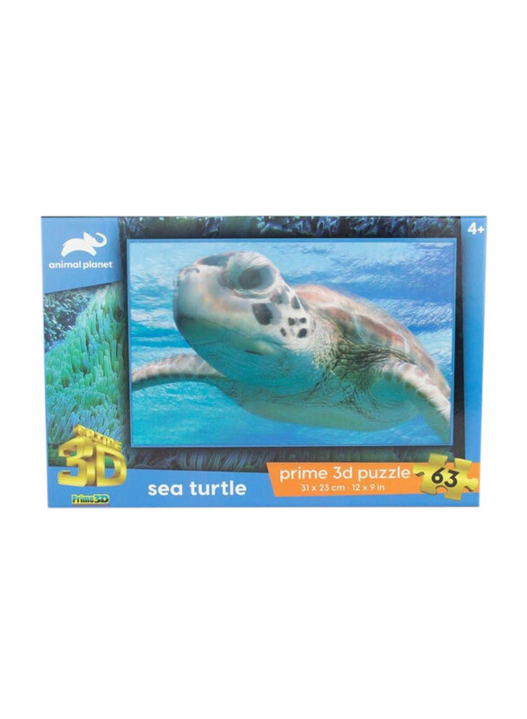 

Prime 3D 63-Piece Animal Planet Sea Turtle Puzzle, Ages 4+, Multicolour