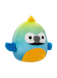 Squishmallows 7.5-inch Little Plush Baptise Macaw, Blue/Yellow