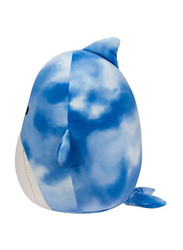 Squishmallows 14-inch Samir Tie-Dye Whale Toy, Blue