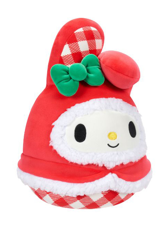 Squishmallows 8-inch Sanrio Christmas My Melody Gingham, Red