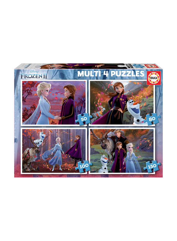 

Educa Frozen 2 4 Puzzles, 50 + 80 + 100 + 150 Pieces, Set, Multicolour