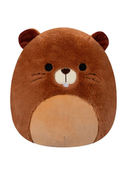 Squishmallows 12-inch Chip Beaver Fuzzamallow Toy, Brown