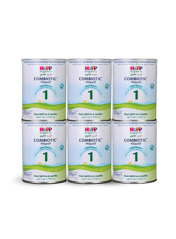 Hipp Organic 1 Combiotic Infant Milk, 0-6 Months, 6 x 800g