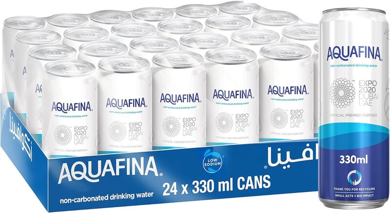 Aquafina Drinking Water Recyclable Can 330Ml Pack Of 24