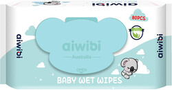 Aiwibi Baby Wet Wipes Natural Tea Tree Oil Baby Skin-friendly 80 pcs