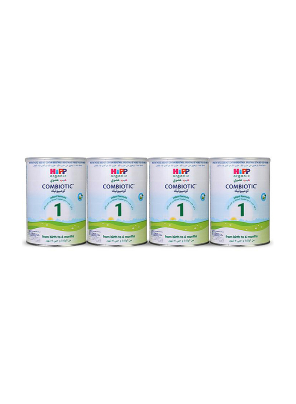 Hipp Organic 1 Combiotic Infant Milk, 0-6 Months, 4 x 800g