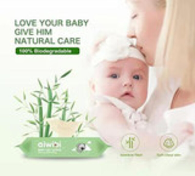 Aiwibi Bamboo Baby Wet Wipes 100% Eco Friendly 80 pcs