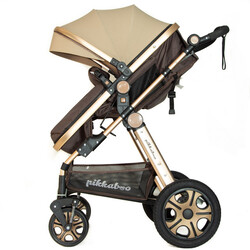 Pikkaboo - 3in1 Luxury Pram Stroller - Beige