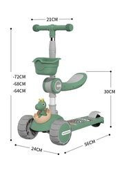 Pikkaboo Mini Rider LED Light Scooter with Music, Green