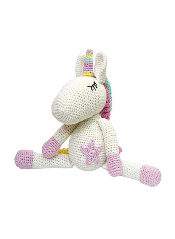 Pikkaboo Snuggle & Play Crocheted Unicorn Set, Multicolour