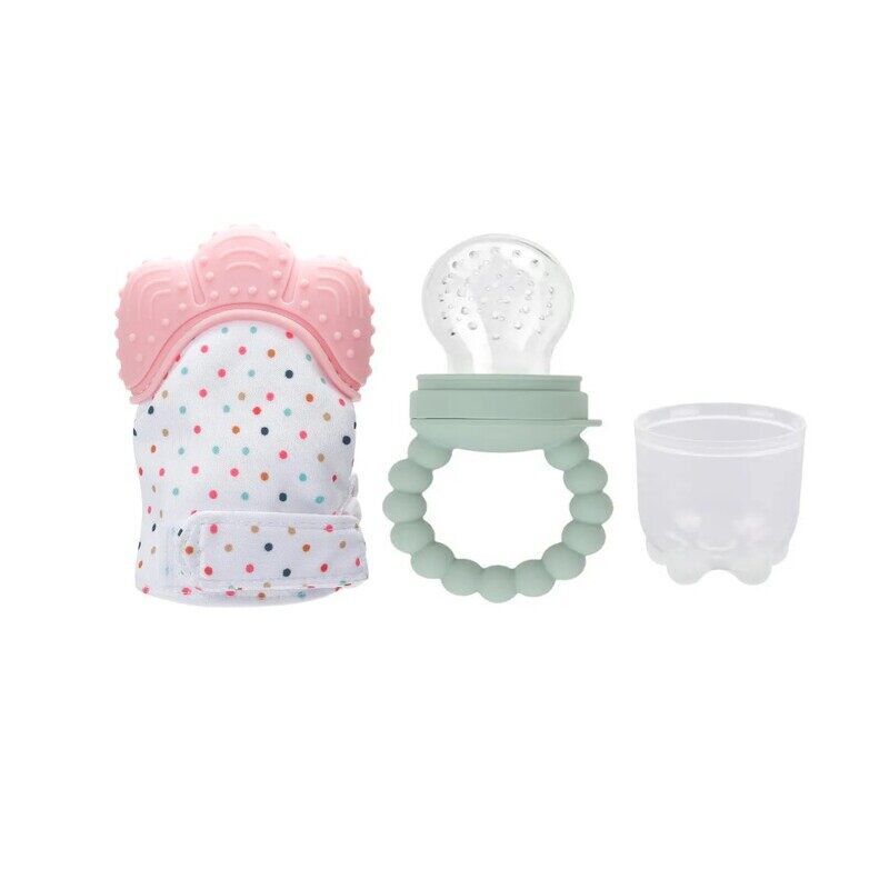 

Pikkaboo Chew & Feed Teether with Fruit Pacifier Duo - Pink