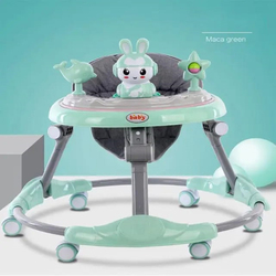 Pikkaboo R for Rabbit Roll & Learn Baby Walker, Green