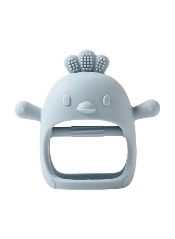 

Pikkaboo Organic 2-in-1 Silicone BPA-Free Nonslip Mitten Teether & Pacifier, Grey