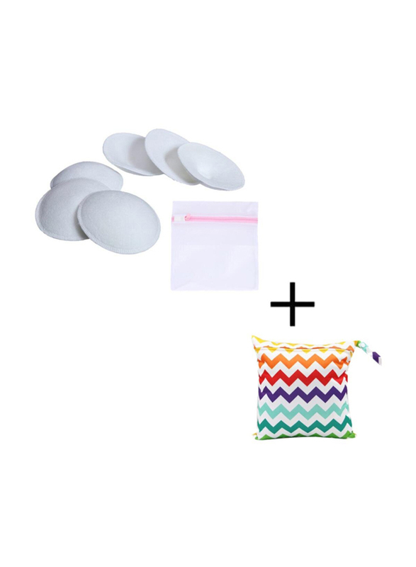 Pikkaboo Breast Pads + Laundry Bag & Storage Bag, 6 Pieces, Multicolour