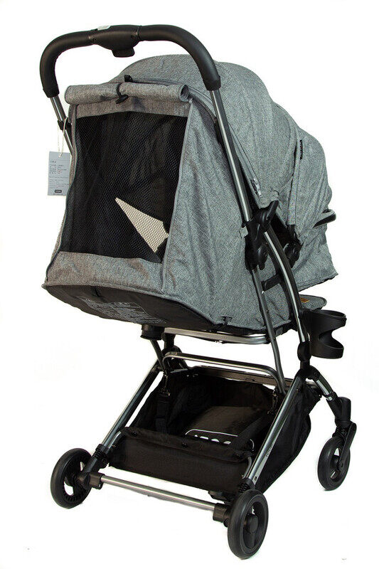 Youbi Toddler German Travel Light Stroller-Grey with New Born Attachment