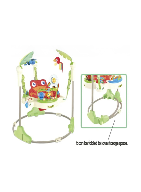 Pikkaboo Musical Frog Baby Jumperoo, Multicolour