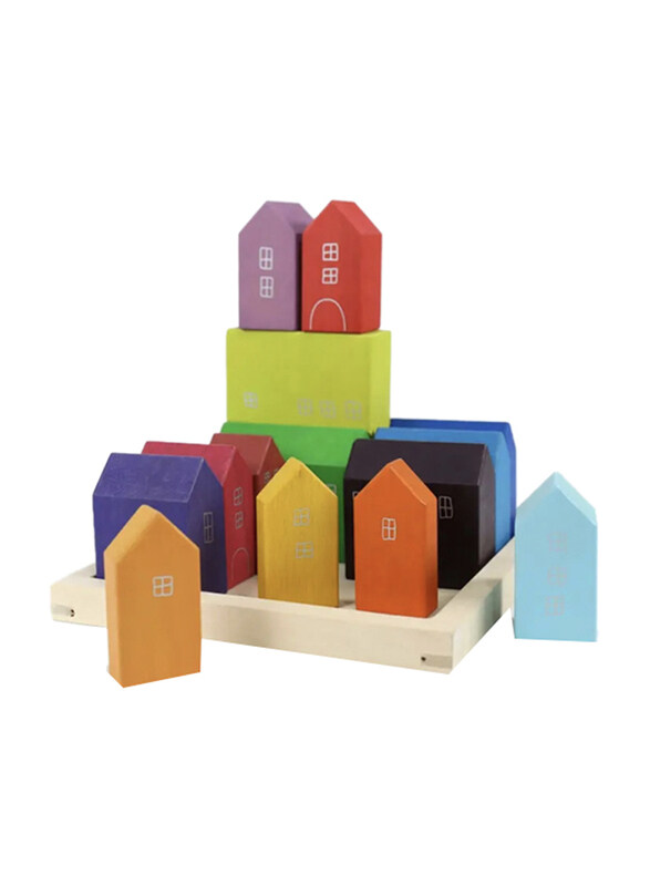 Woody Buddy Rainbow Houses, Multicolour