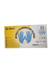 Aim-X Medical Nitrile Powder-Free Examination Gloves, X-Large, 100 Pieces, Blue